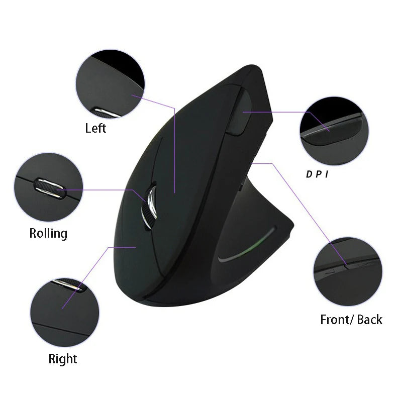 Vertical Bluetooth & 2.4G Ergonomic Computer Mouse