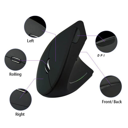 Vertical Bluetooth & 2.4G Ergonomic Computer Mouse