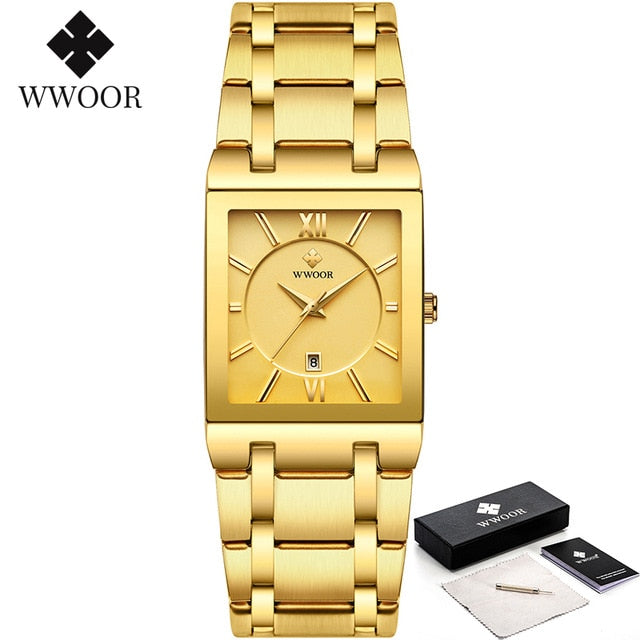 WWOOR Brand Luxury Gold Bracelet for Men