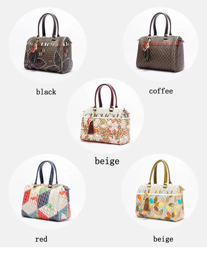 Floral Print Large Capacity Tote Handbag