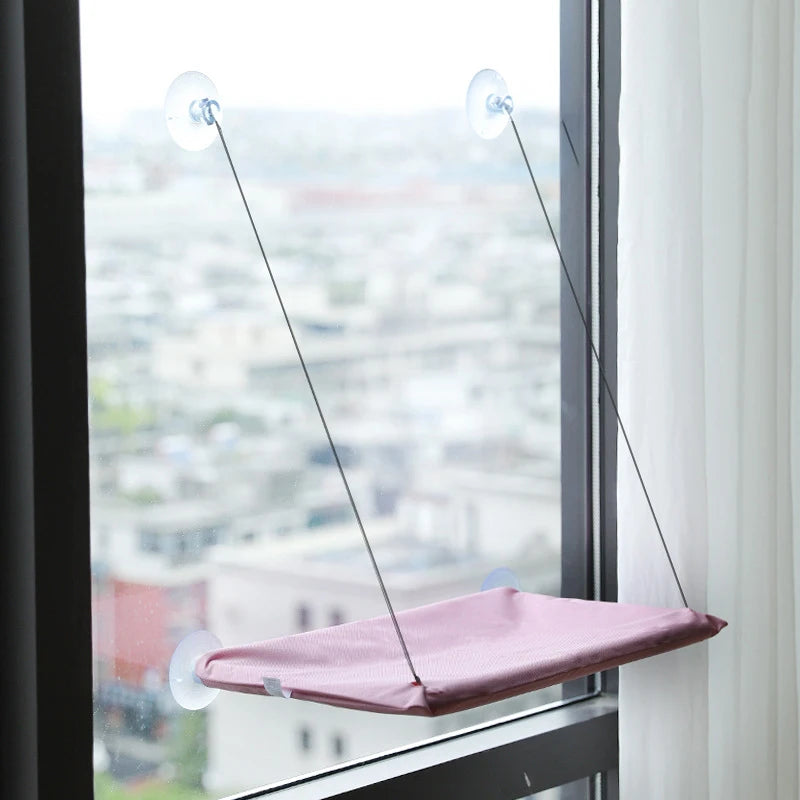 Window-Mounted Cat Hammock Bed with Suction Cups
