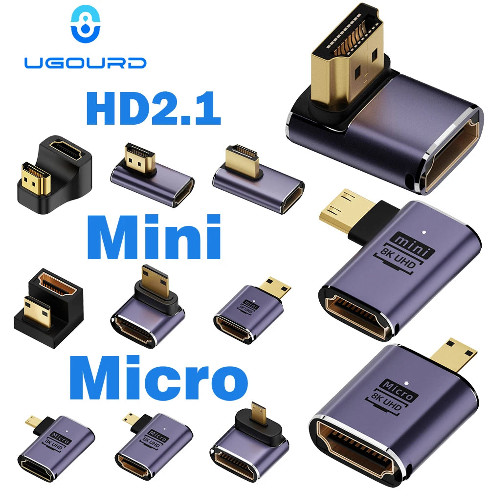 HDMI 2.1 Mini & Micro HDMI to HDMI Adapter