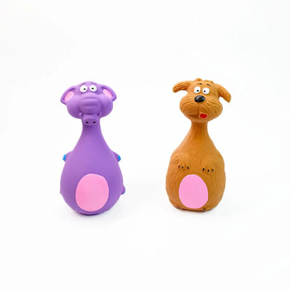 Cartoon Squeaky Rubber Dog Toy