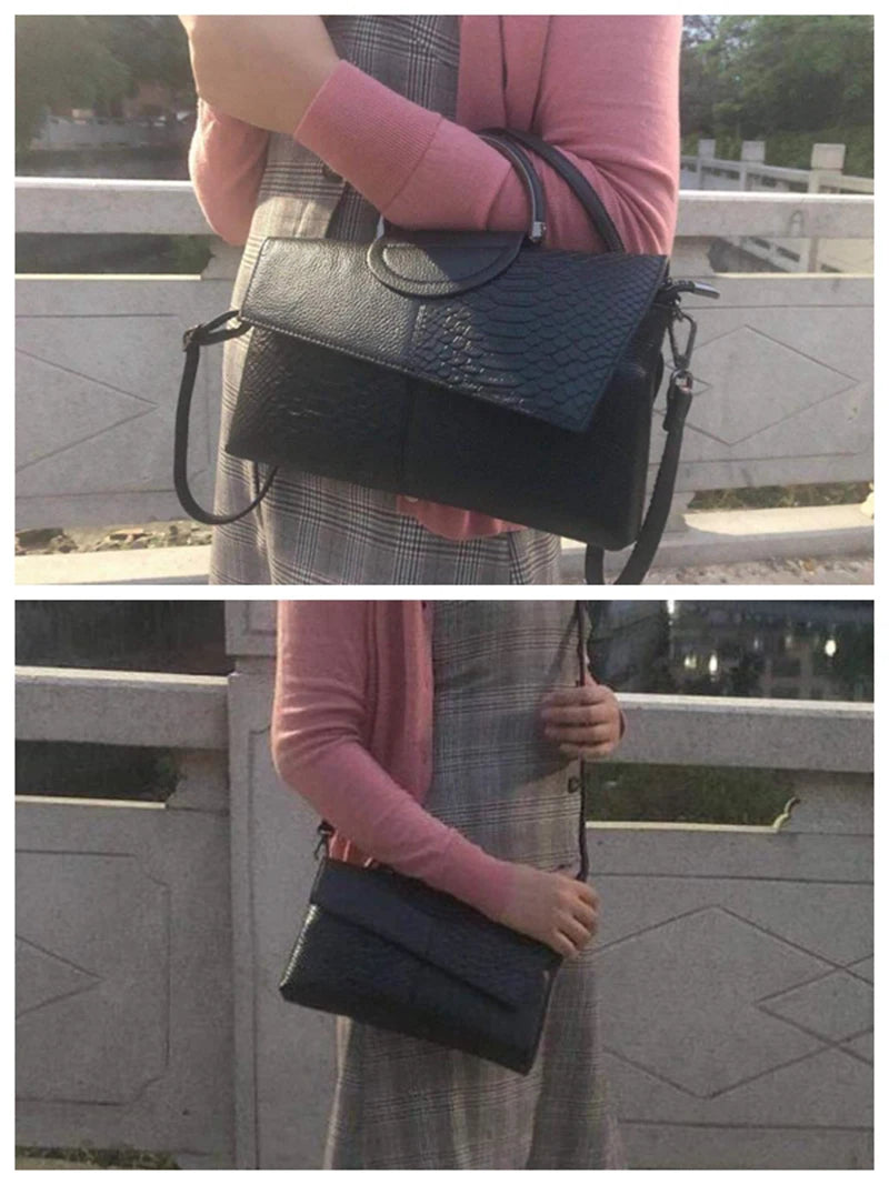 Soft PU Leather Flap Handbag
