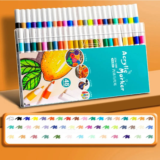 12-60 Colors Acrylic Paint Marker Pen Set