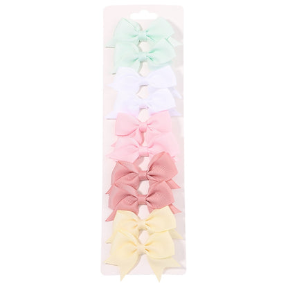 10Pcs/Set  Ribbon Bowknot Hair Clips