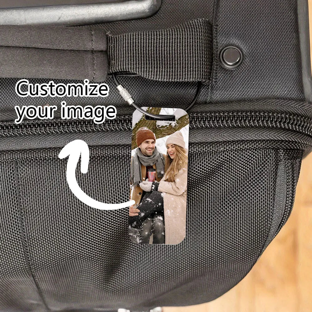 Custom Photo Double-Sided Alloy Luggage Tag