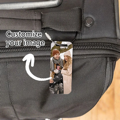 Custom Photo Double-Sided Alloy Luggage Tag