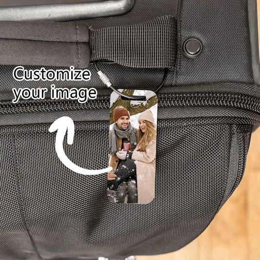 Custom Photo Double-Sided Alloy Luggage Tag