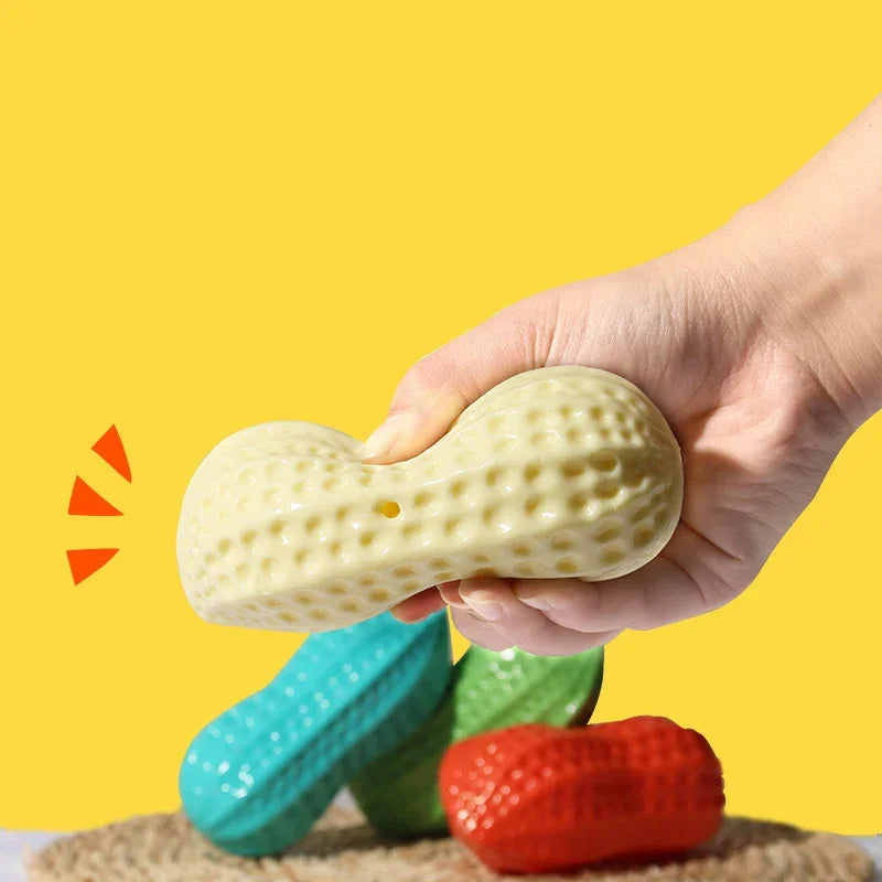 Peanut Squeaky Dog Chew Toy