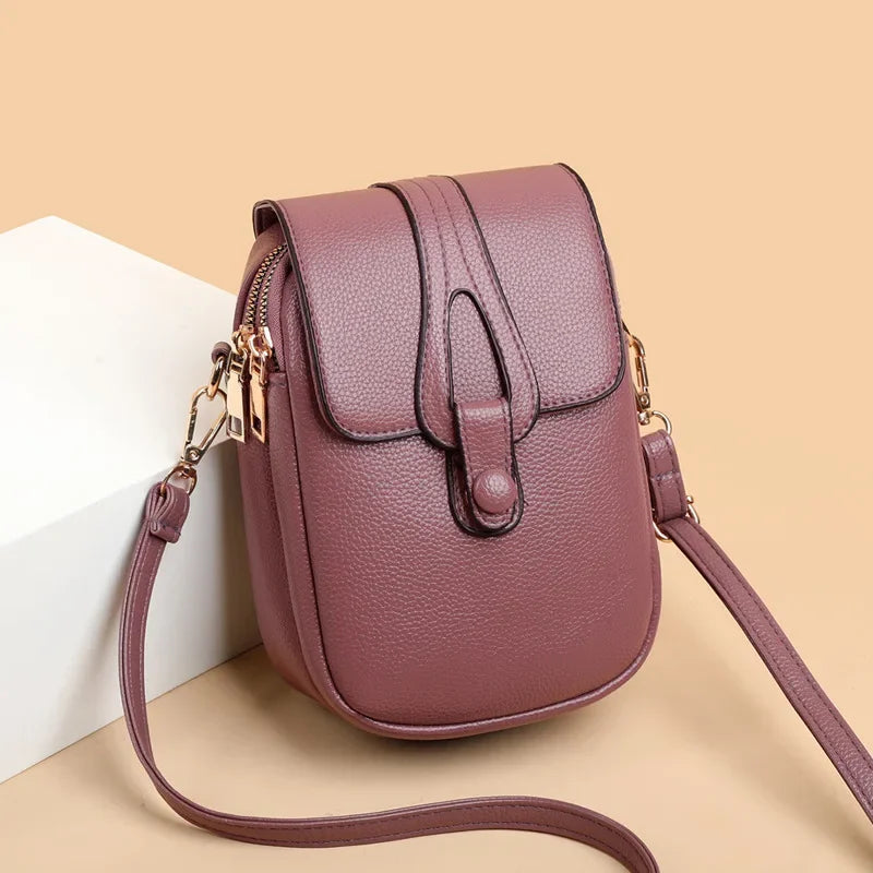 Women’s Mini PU Leather Crossbody Phone Bag