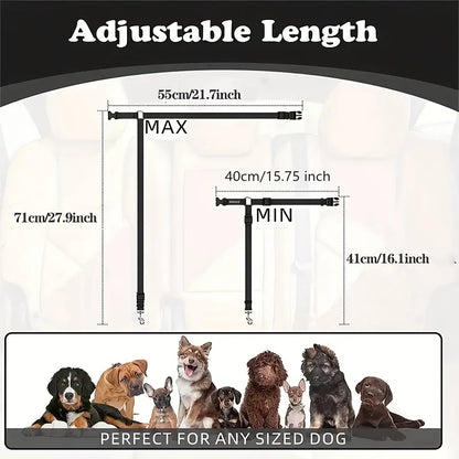 Adjustable Dog Car Seat Belt Safety Tether