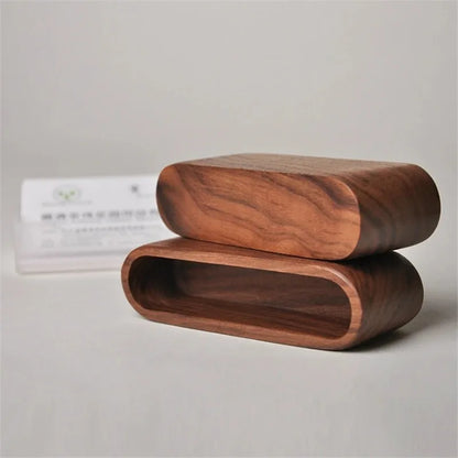 Wooden Business Card Holder Stand