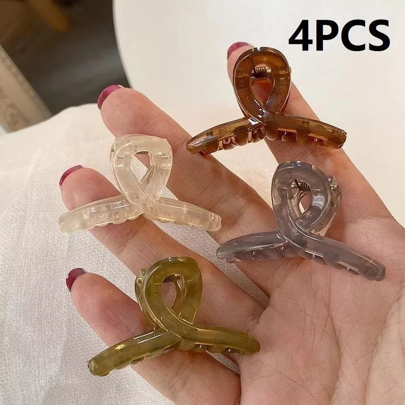 Mini Transparent Jelly Hair Claw Clips