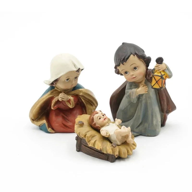 11-Piece Resin Christmas Nativity Figurine Set