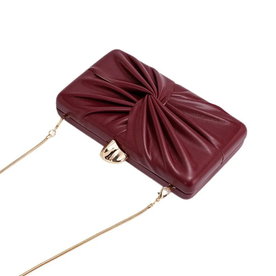 Ruched Evening Clutch Bag