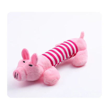 Plush Squeaky Dog Toy – Duck, Pig & Elephant