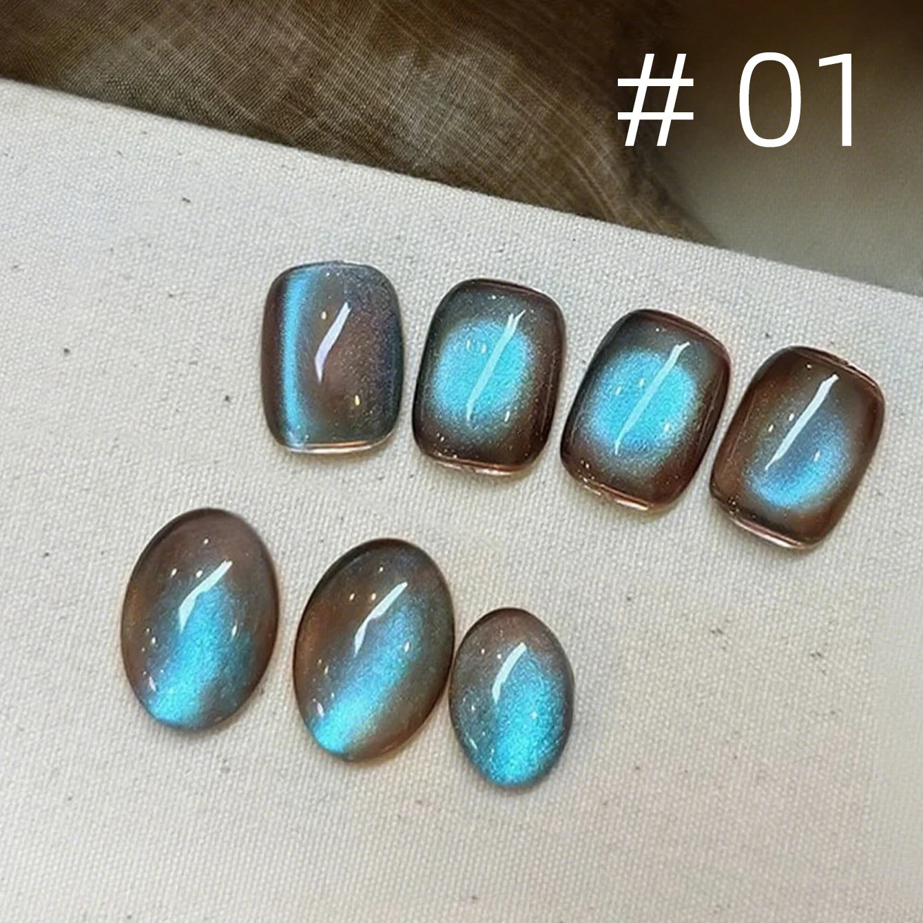Brown Gold Cat Eye Gel Nail Polish