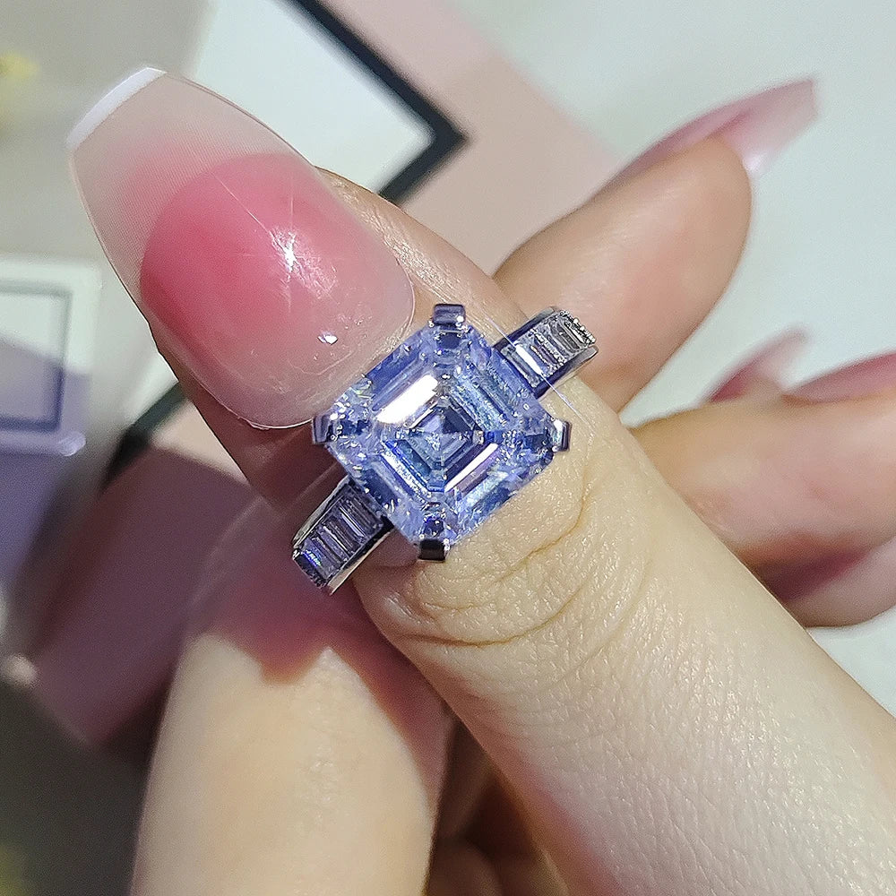 Women’s Silver-Plated Cubic Zirconia Engagement Ring
