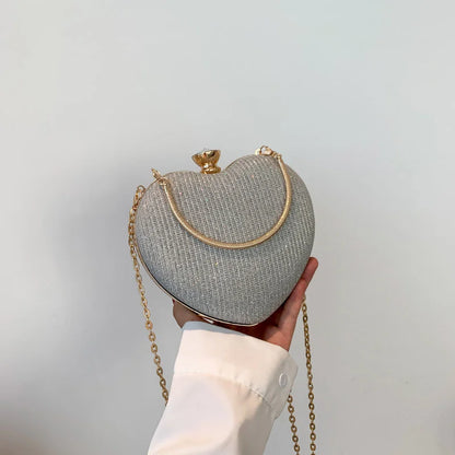 Heart Shape Evening Crossbody Bag