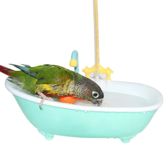 Automatic Parrot Bird Bath Shower Bowl