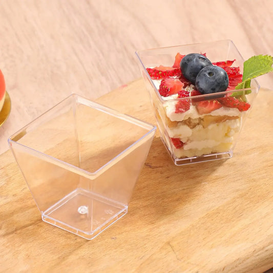Clear Plastic Dessert Shooter Cups – 2oz Disposable Serving Cups