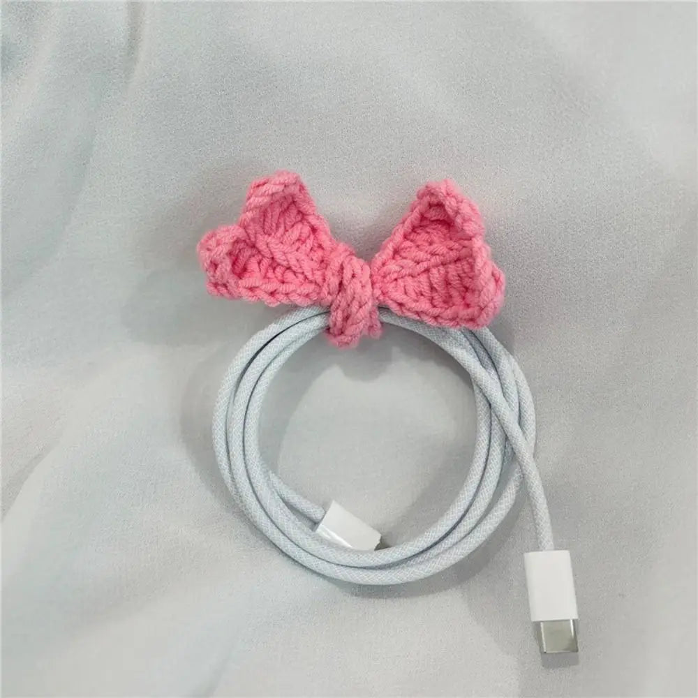 Handmade Crochet Leaf Sprout Headphone Decor
