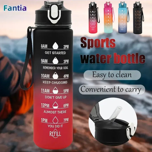 Sports Water Bottle with Time Marker