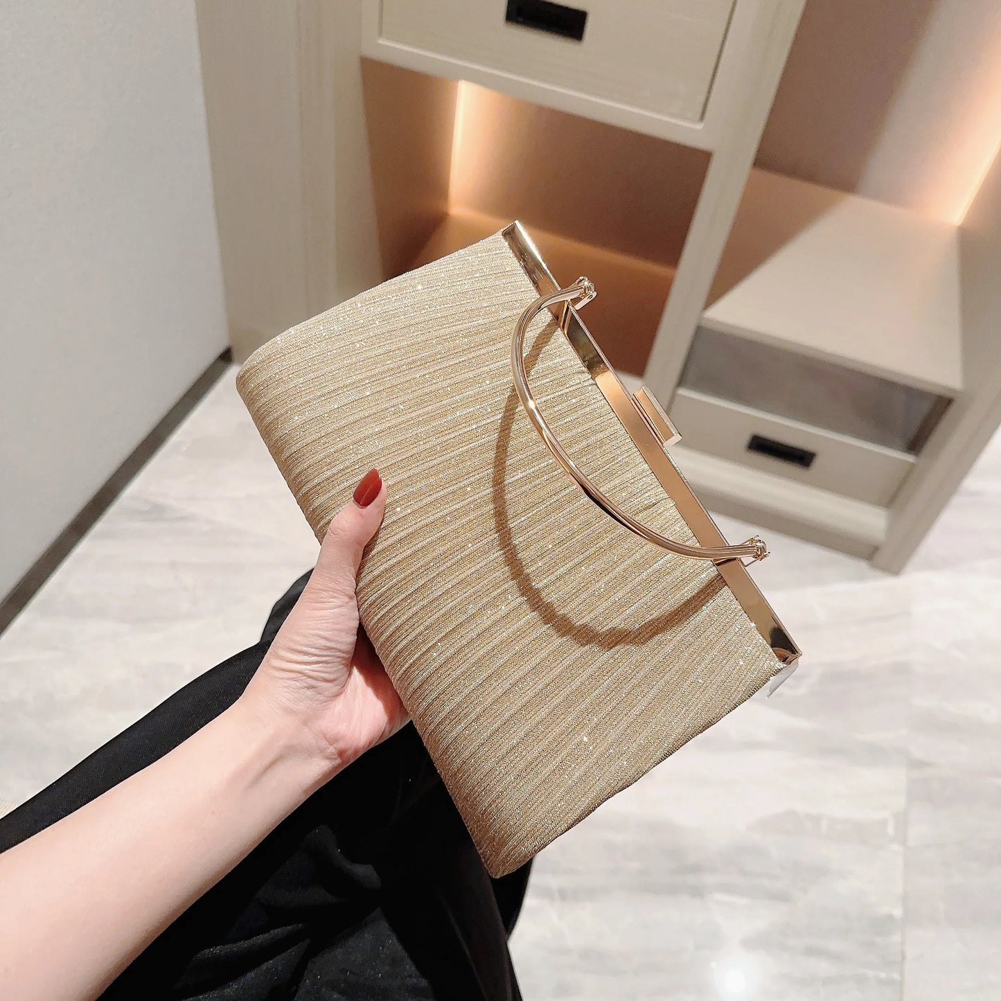 Women's Classic Pleated Evening Bag