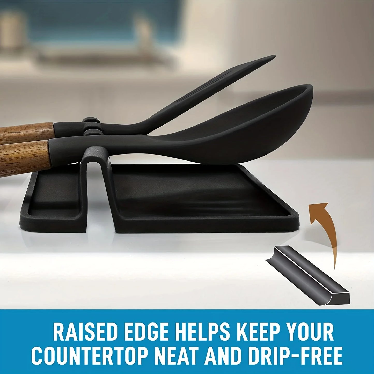 Silicone Kitchen Utensil Rest & Drying Tray