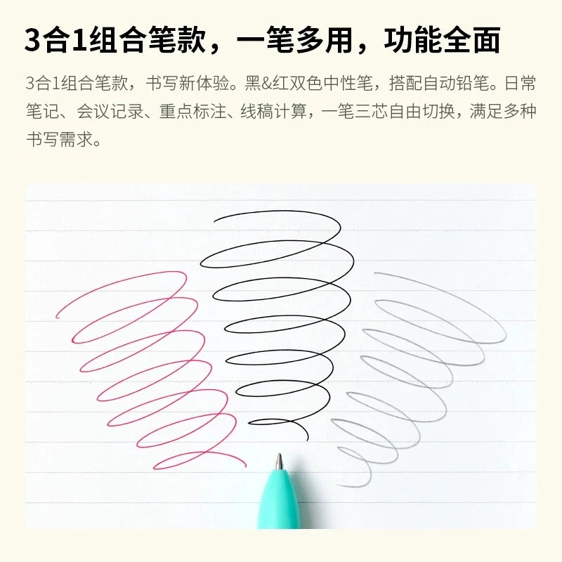 0.5mm Gel Pen & Mechanical Pencil Multi Pen for School & Office
