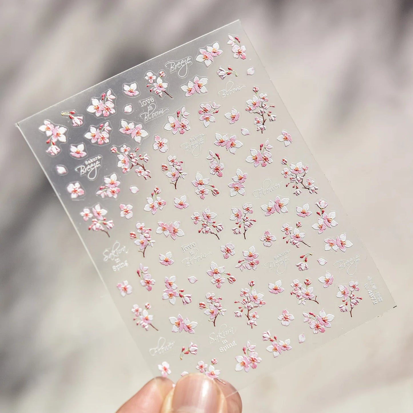 5D Cherry Blossom Nail Art Stickers