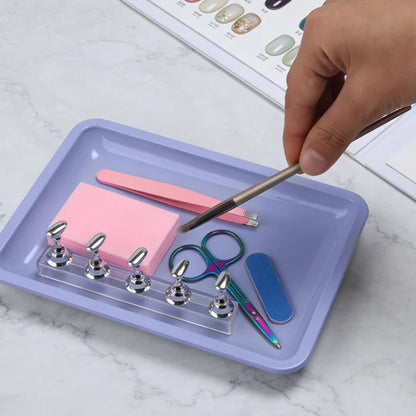Stainless Steel Cosmetic & Nail Tool Storage Tray
