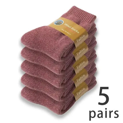 Men’s Thick Winter Wool Socks 5 Pairs