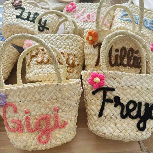 Handmade Beach Wedding Bag with Name Customization