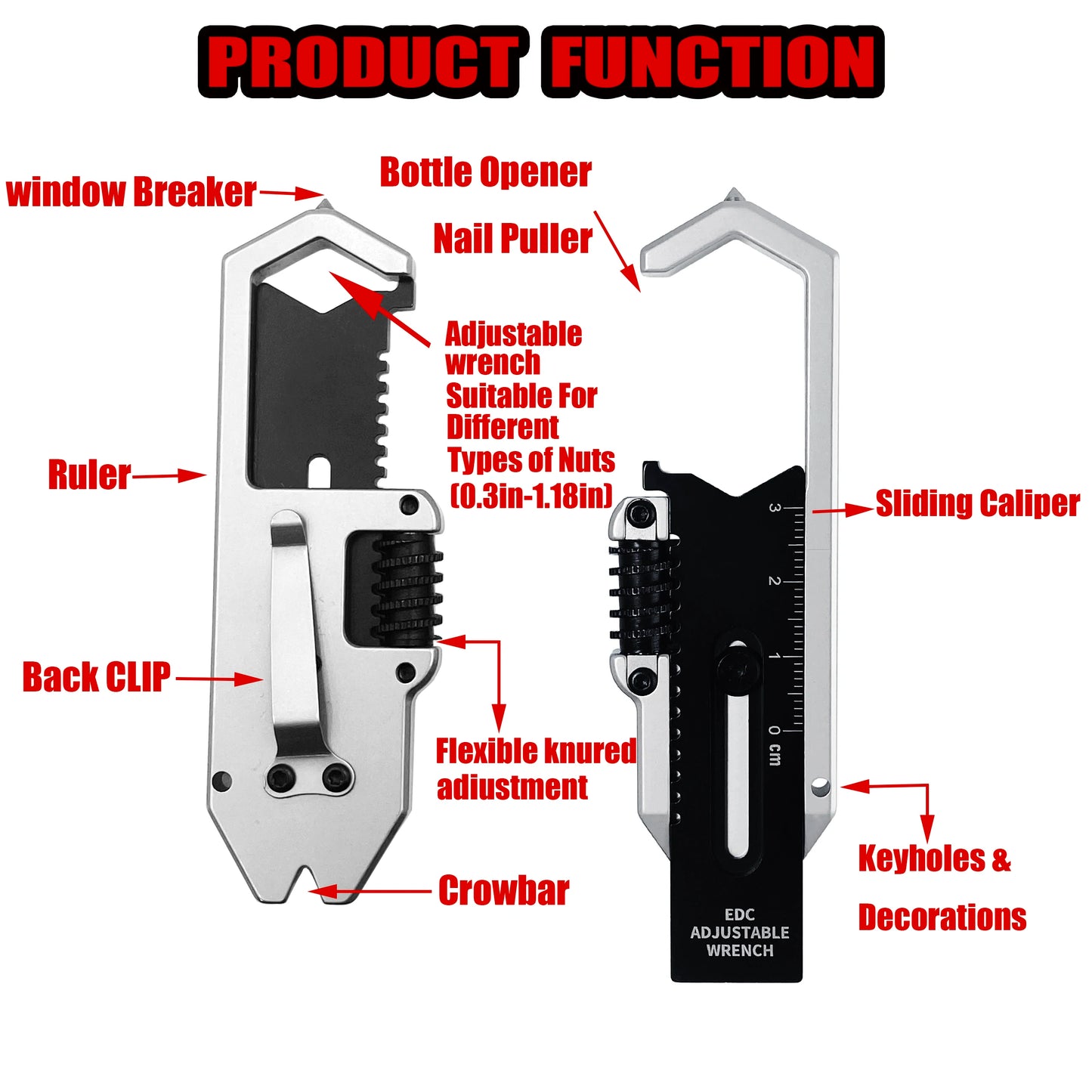 9-in-1 Stainless Steel EDC Multi-Tool