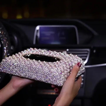 Luxury Pearl Diamond Tissue Box Holder