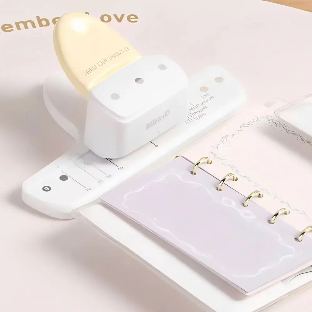 3-Hole Circular Paper Punch for DIY Planners & Notebooks