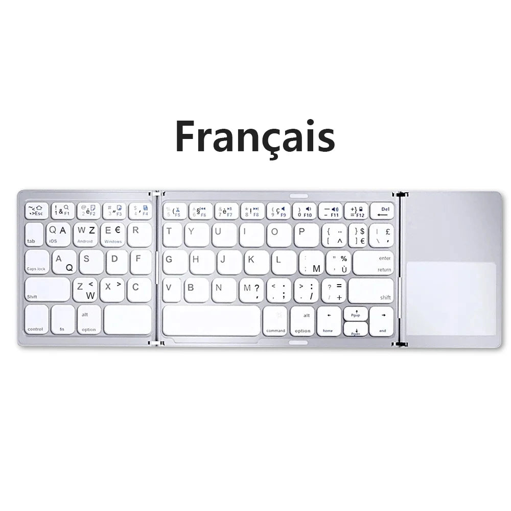 Foldable Bluetooth Keyboard with Touchpad