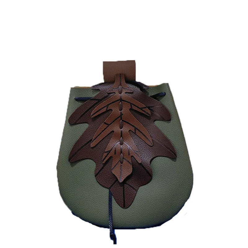 Medieval Leaf Belt Waist Pouch