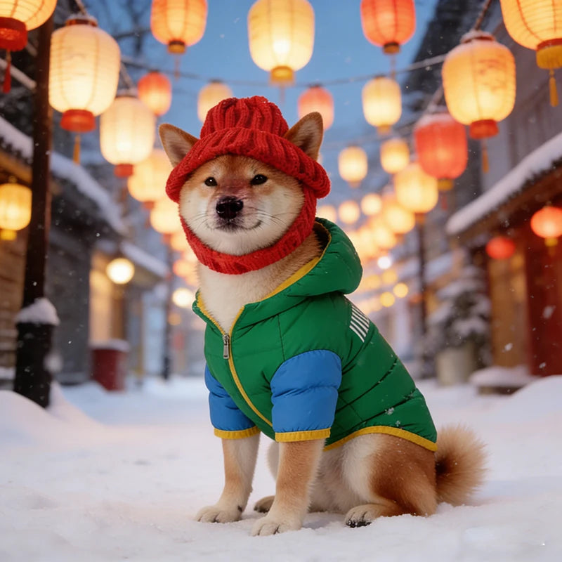 Winter Knitted Dog Hat for Small Dogs
