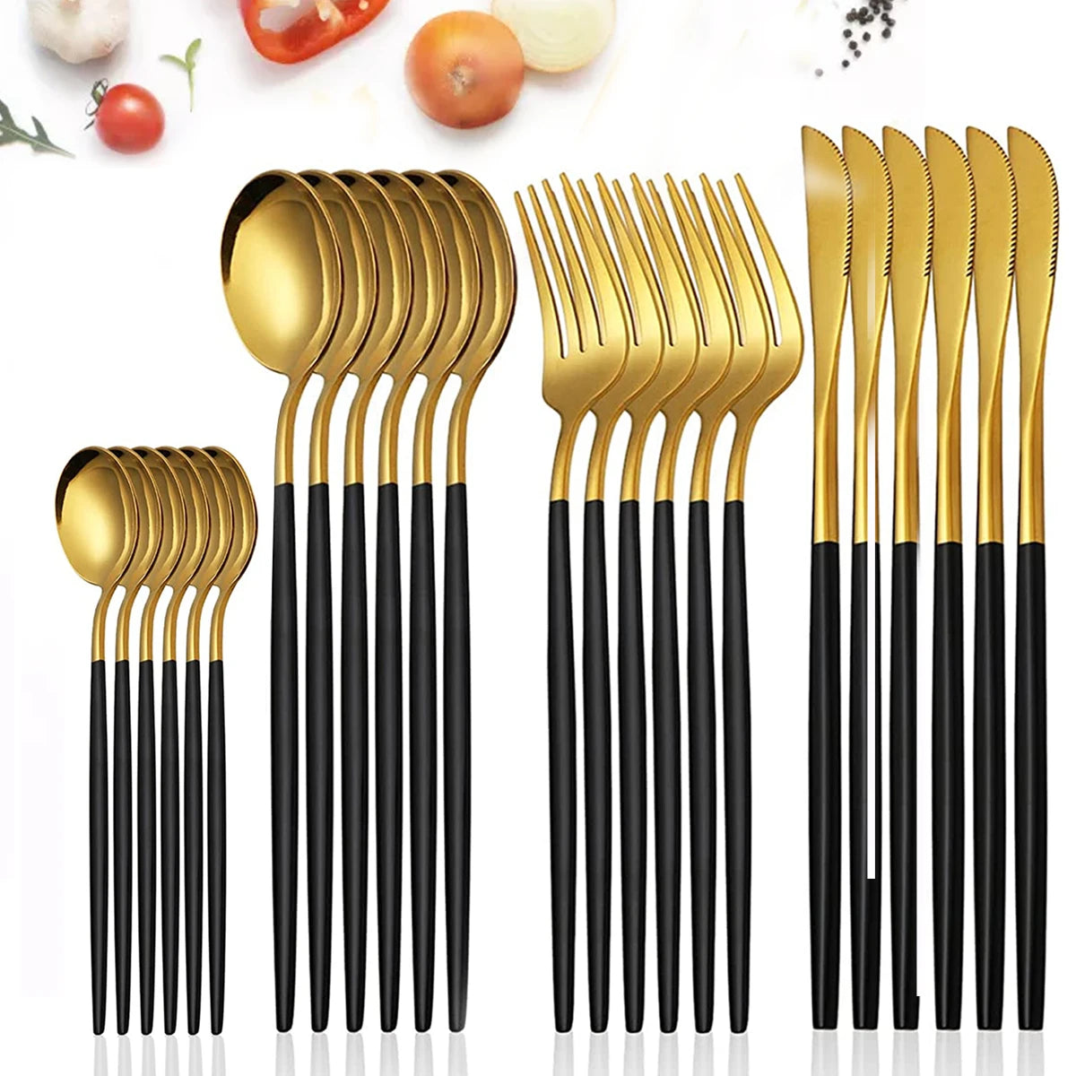 Elegant Western Flatware Set with Spoon, Fork & Knife