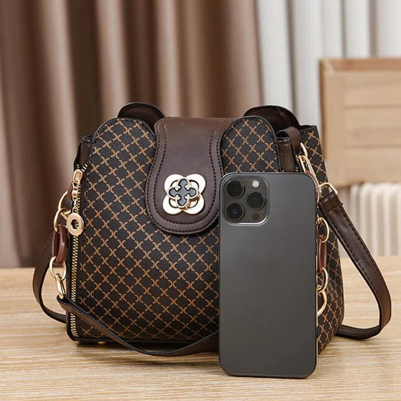 Geometric Bucket Crossbody Bag