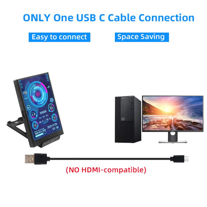 3.5” USB Type-C Secondary System Monitor