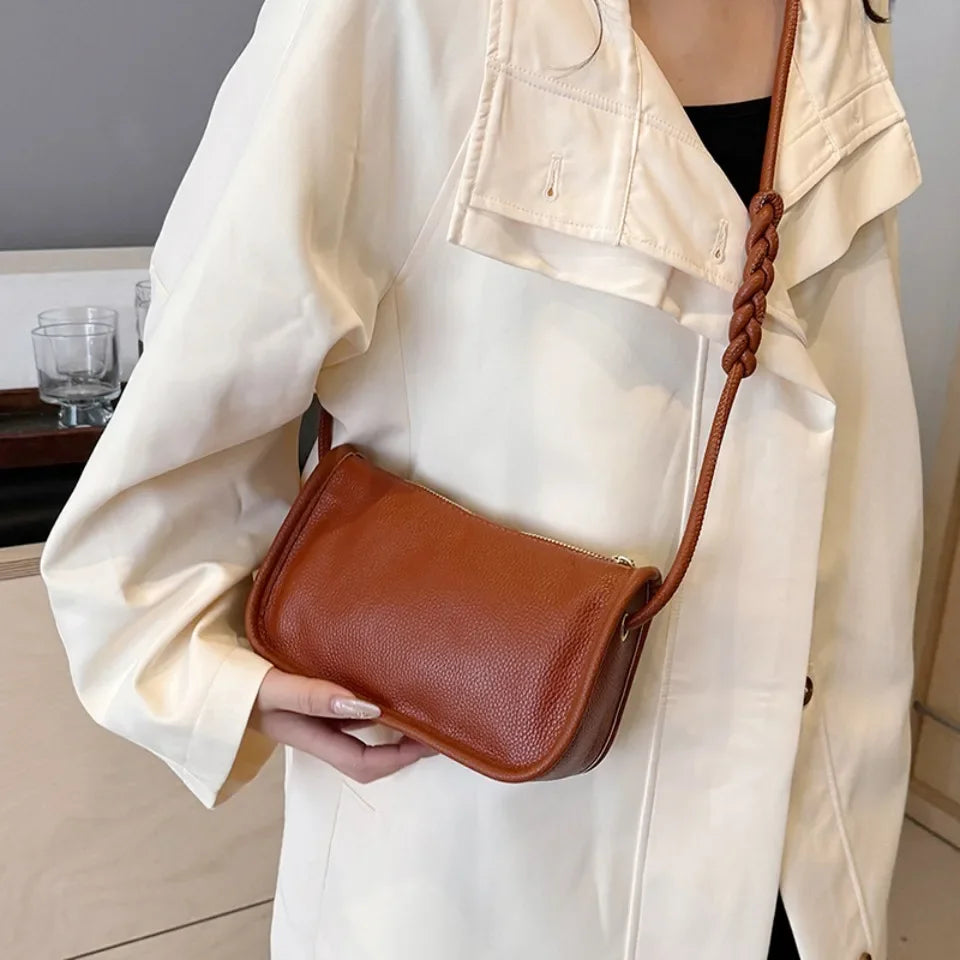 Genuine Cow Leather Crossbody Bag