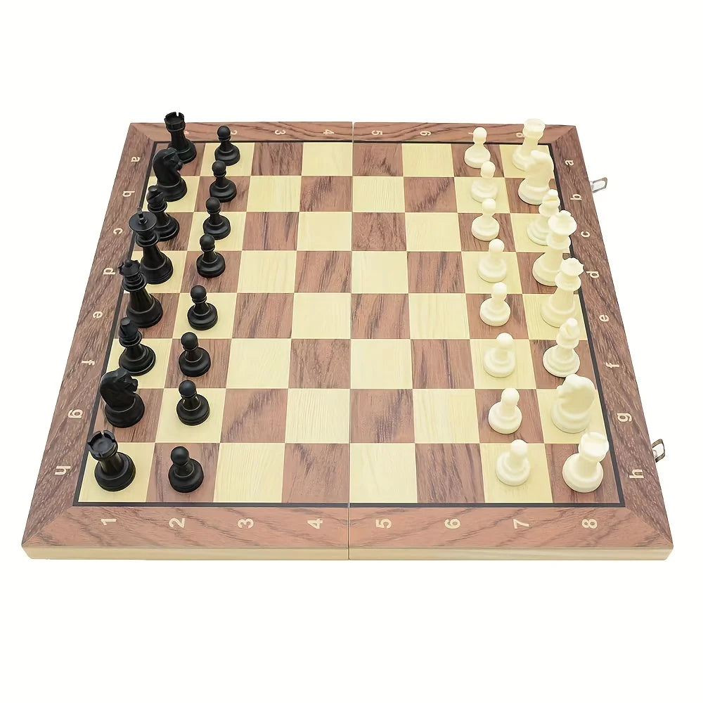 Magnetic Folding Wooden Chess Set