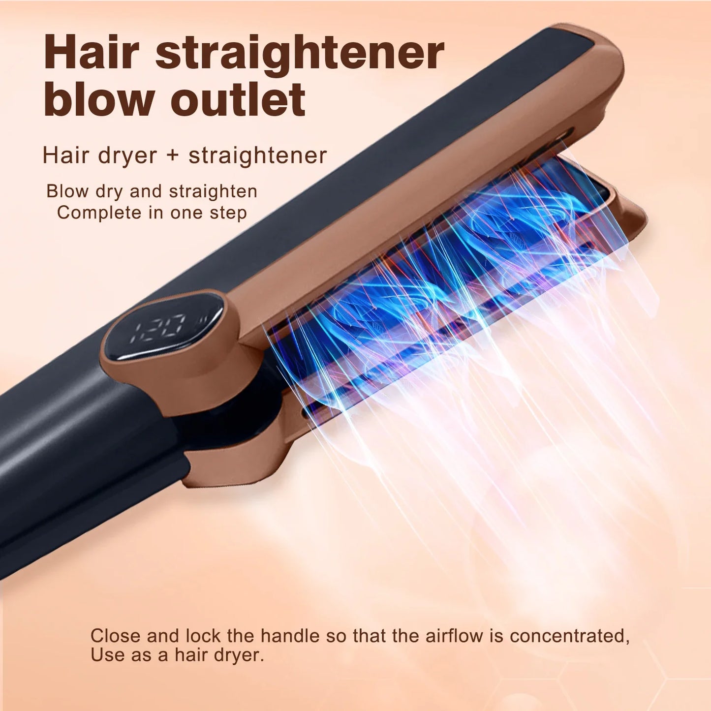 2 in 1 Hair Straightener & Dryer with Airflow Technology