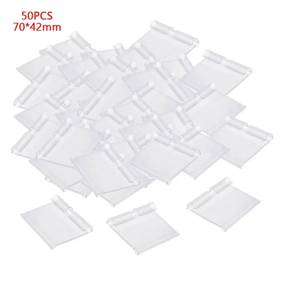 Transparent Plastic Price Tag Holders