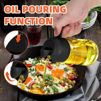 2-in-1 Glass Oil Spray Bottle