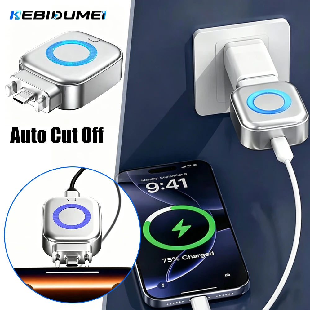 KEBIDUMEI USB-C Fast Charging Auto Power-Off Adapter